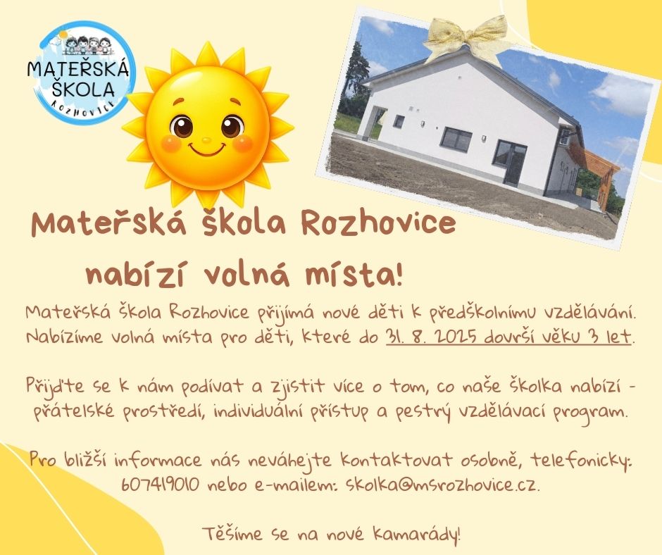 Volná místa MŠ